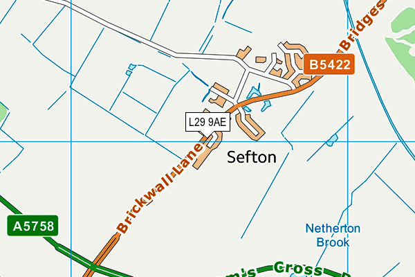 L29 9AE map - OS VectorMap District (Ordnance Survey) L29 9AE map - OS VectorMap District (Ordnance Survey)