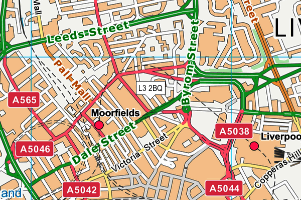 L3 2BQ map - OS VectorMap District (Ordnance Survey) L3 2BQ map - OS VectorMap District (Ordnance Survey)