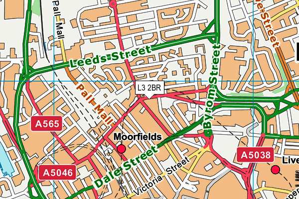 L3 2BR map - OS VectorMap District (Ordnance Survey) L3 2BR map - OS VectorMap District (Ordnance Survey)