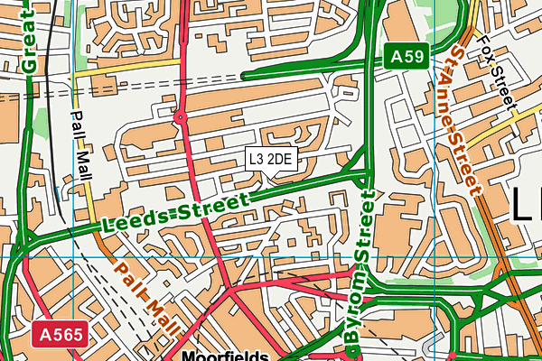 L3 2DE map - OS VectorMap District (Ordnance Survey) L3 2DE map - OS VectorMap District (Ordnance Survey)