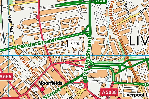 L3 2DU map - OS VectorMap District (Ordnance Survey) L3 2DU map - OS VectorMap District (Ordnance Survey)