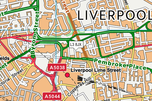 L3 8JX map - OS VectorMap District (Ordnance Survey) L3 8JX map - OS VectorMap District (Ordnance Survey)