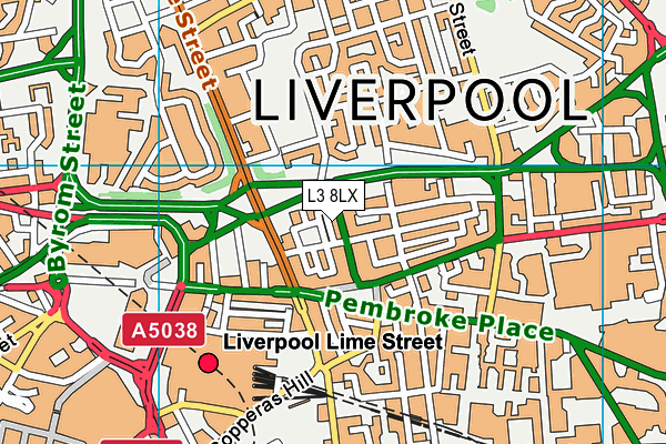 L3 8LX map - OS VectorMap District (Ordnance Survey)