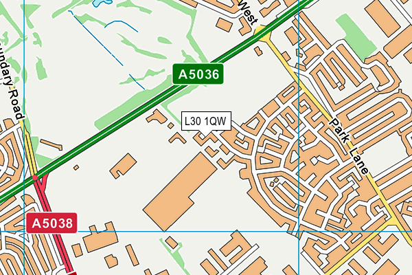 L30 1QW map - OS VectorMap District (Ordnance Survey) L30 1QW map - OS VectorMap District (Ordnance Survey)