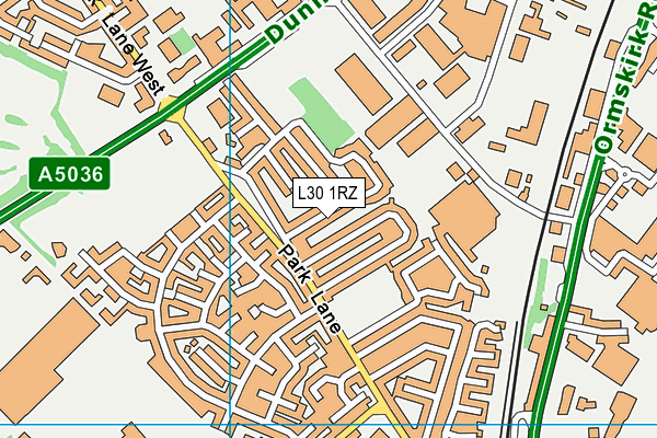 L30 1RZ map - OS VectorMap District (Ordnance Survey) L30 1RZ map - OS VectorMap District (Ordnance Survey)