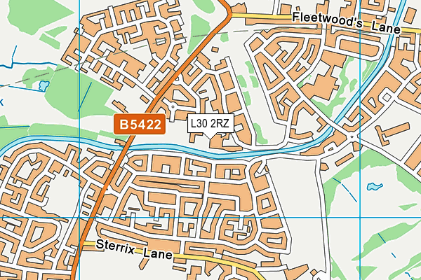L30 2RZ map - OS VectorMap District (Ordnance Survey) L30 2RZ map - OS VectorMap District (Ordnance Survey)