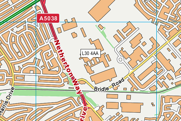 L30 4AA map - OS VectorMap District (Ordnance Survey) L30 4AA map - OS VectorMap District (Ordnance Survey)