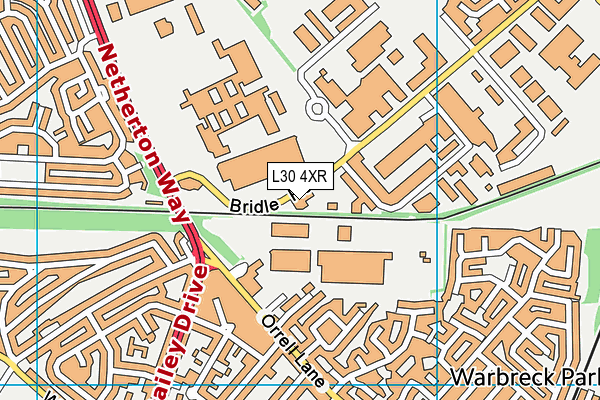 L30 4XR map - OS VectorMap District (Ordnance Survey)