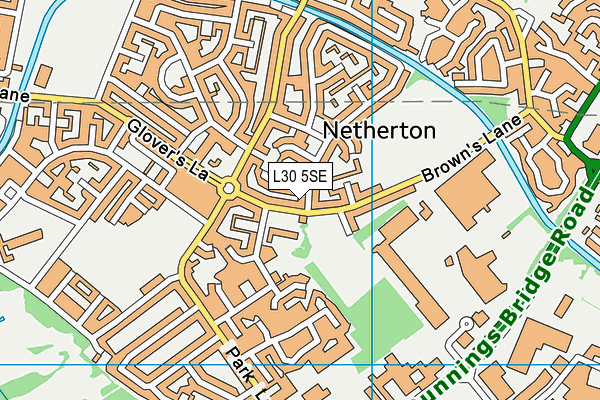 L30 5SE map - OS VectorMap District (Ordnance Survey) L30 5SE map - OS VectorMap District (Ordnance Survey)