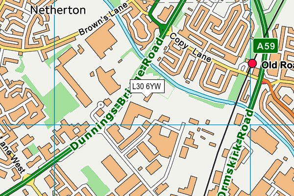 L30 6YW map - OS VectorMap District (Ordnance Survey) L30 6YW map - OS VectorMap District (Ordnance Survey)