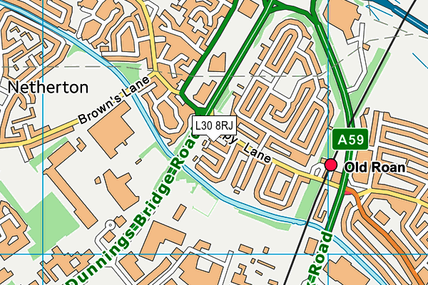 L30 8RJ map - OS VectorMap District (Ordnance Survey) L30 8RJ map - OS VectorMap District (Ordnance Survey)
