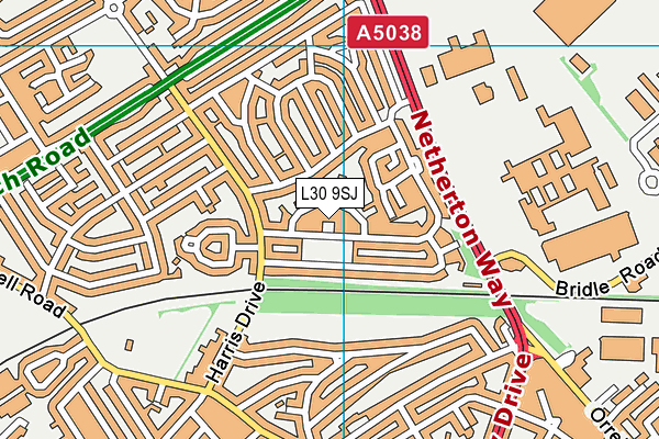 L30 9SJ map - OS VectorMap District (Ordnance Survey) L30 9SJ map - OS VectorMap District (Ordnance Survey)