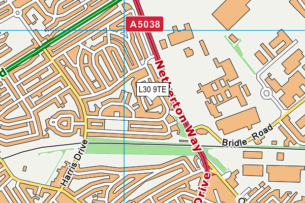 L30 9TE map - OS VectorMap District (Ordnance Survey)