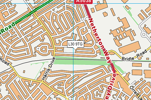 L30 9TG map - OS VectorMap District (Ordnance Survey) L30 9TG map - OS VectorMap District (Ordnance Survey)