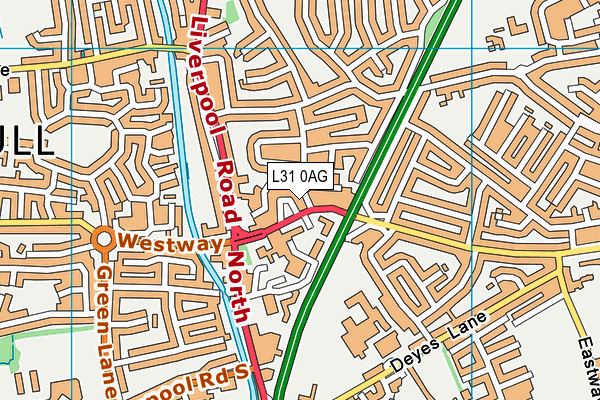 L31 0AG map - OS VectorMap District (Ordnance Survey) L31 0AG map - OS VectorMap District (Ordnance Survey)