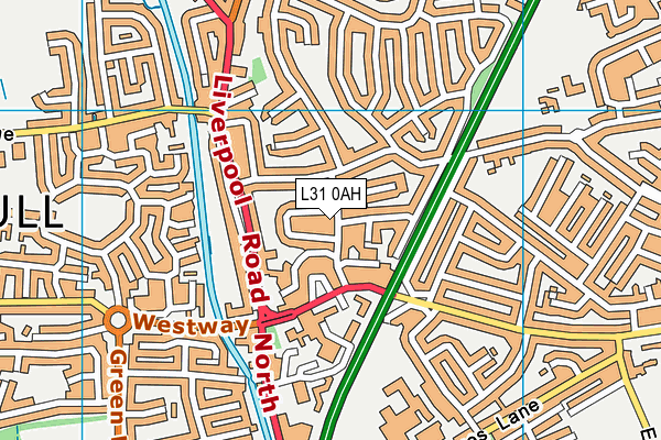 L31 0AH map - OS VectorMap District (Ordnance Survey) L31 0AH map - OS VectorMap District (Ordnance Survey)