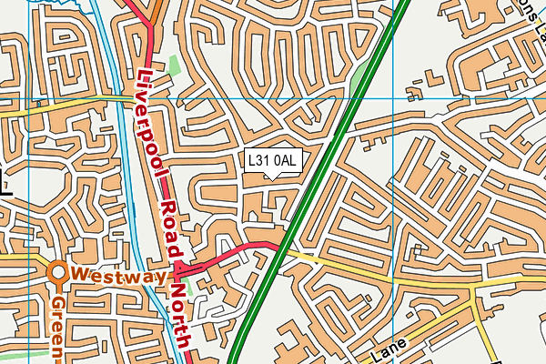 L31 0AL map - OS VectorMap District (Ordnance Survey) L31 0AL map - OS VectorMap District (Ordnance Survey)