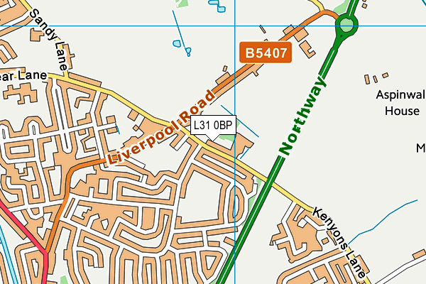 L31 0BP map - OS VectorMap District (Ordnance Survey) L31 0BP map - OS VectorMap District (Ordnance Survey)