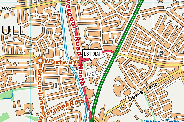 L31 0DJ map - OS VectorMap District (Ordnance Survey)