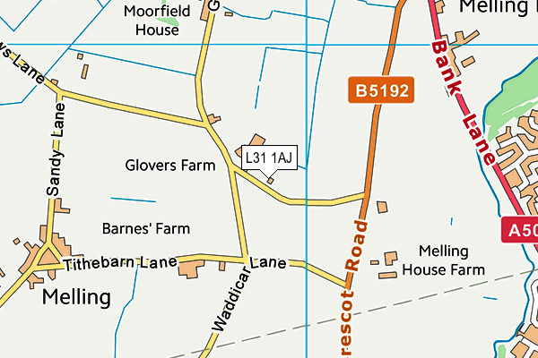 L31 1AJ map - OS VectorMap District (Ordnance Survey)