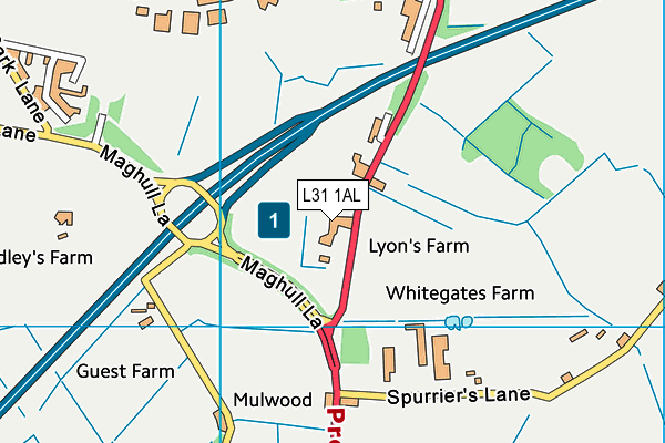 L31 1AL map - OS VectorMap District (Ordnance Survey) L31 1AL map - OS VectorMap District (Ordnance Survey)