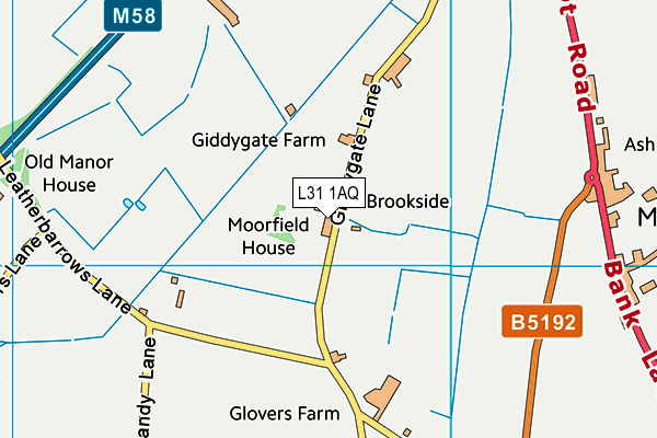 L31 1AQ map - OS VectorMap District (Ordnance Survey) L31 1AQ map - OS VectorMap District (Ordnance Survey)