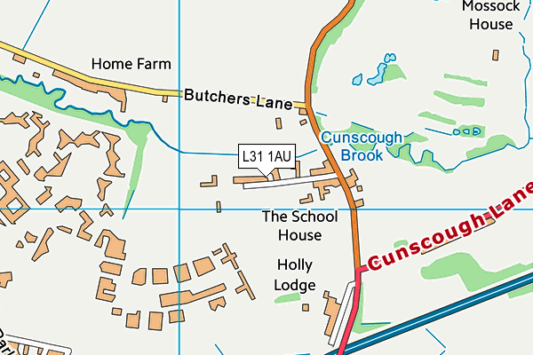 L31 1AU map - OS VectorMap District (Ordnance Survey)