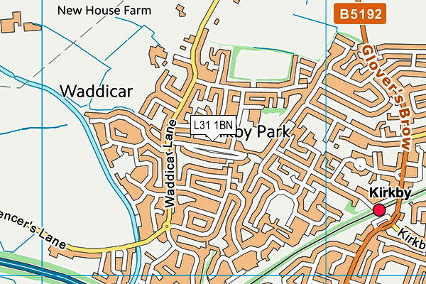 L31 1BN map - OS VectorMap District (Ordnance Survey) L31 1BN map - OS VectorMap District (Ordnance Survey)
