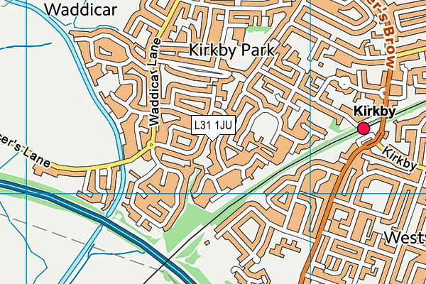 L31 1JU map - OS VectorMap District (Ordnance Survey)