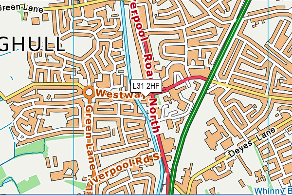 L31 2HF map - OS VectorMap District (Ordnance Survey) L31 2HF map - OS VectorMap District (Ordnance Survey)