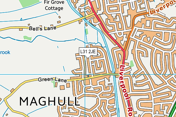 L31 2JE map - OS VectorMap District (Ordnance Survey) L31 2JE map - OS VectorMap District (Ordnance Survey)
