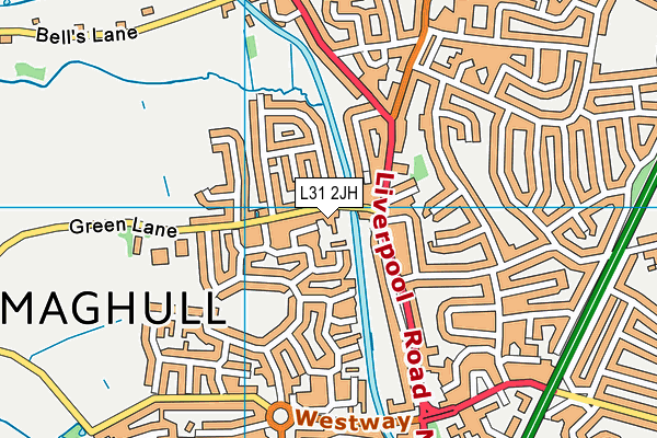 L31 2JH map - OS VectorMap District (Ordnance Survey) L31 2JH map - OS VectorMap District (Ordnance Survey)