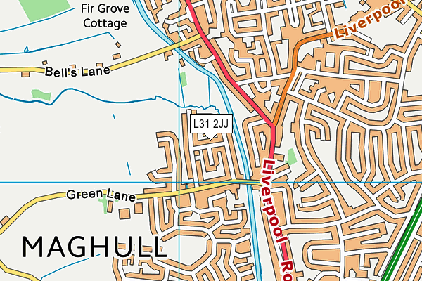 L31 2JJ map - OS VectorMap District (Ordnance Survey)