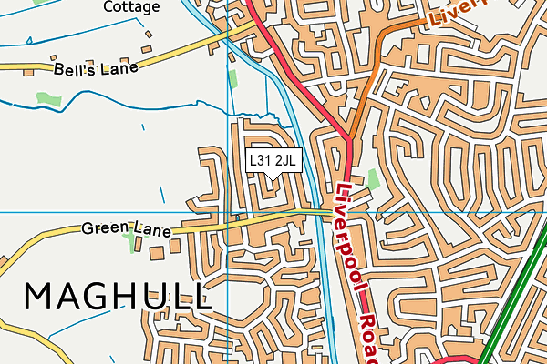 L31 2JL map - OS VectorMap District (Ordnance Survey) L31 2JL map - OS VectorMap District (Ordnance Survey)