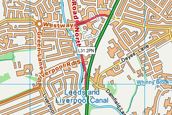 L31 2PN map - OS VectorMap District (Ordnance Survey)