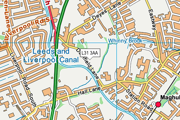 L31 3AA map - OS VectorMap District (Ordnance Survey) L31 3AA map - OS VectorMap District (Ordnance Survey)