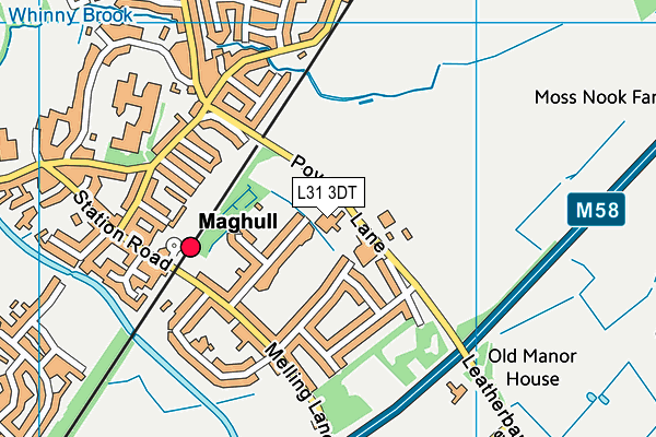 L31 3DT map - OS VectorMap District (Ordnance Survey) L31 3DT map - OS VectorMap District (Ordnance Survey)