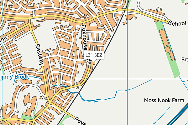L31 3EZ map - OS VectorMap District (Ordnance Survey) L31 3EZ map - OS VectorMap District (Ordnance Survey)