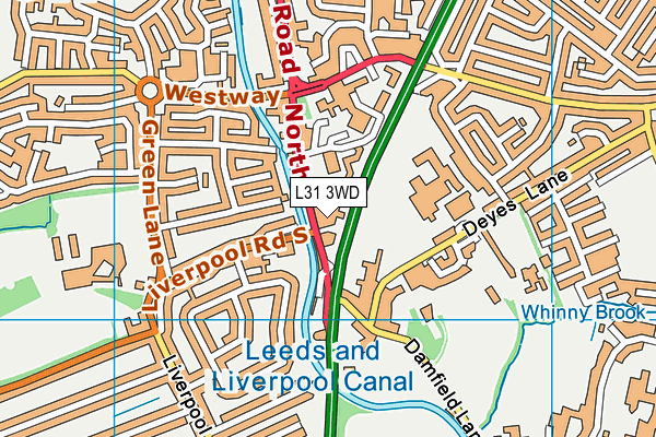 L31 3WD map - OS VectorMap District (Ordnance Survey) L31 3WD map - OS VectorMap District (Ordnance Survey)