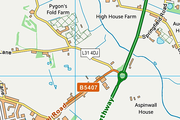 L31 4DJ map - OS VectorMap District (Ordnance Survey) L31 4DJ map - OS VectorMap District (Ordnance Survey)
