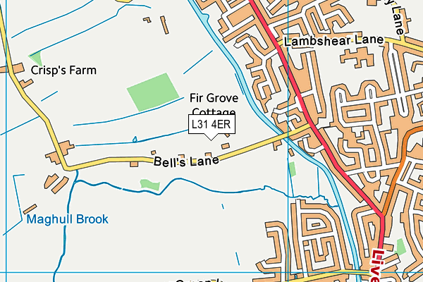 L31 4ER map - OS VectorMap District (Ordnance Survey) L31 4ER map - OS VectorMap District (Ordnance Survey)