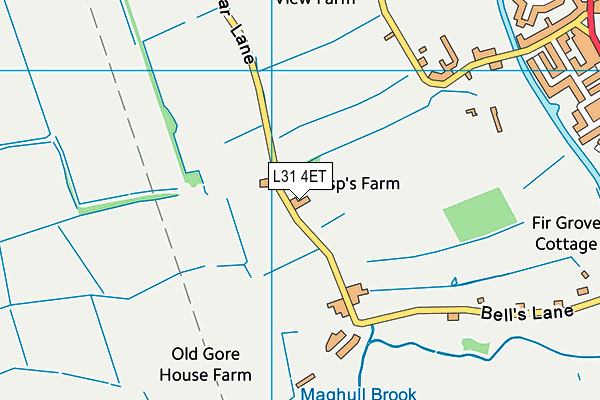 L31 4ET map - OS VectorMap District (Ordnance Survey) L31 4ET map - OS VectorMap District (Ordnance Survey)