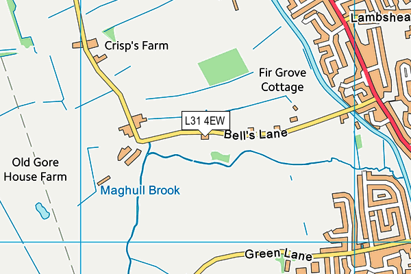 L31 4EW map - OS VectorMap District (Ordnance Survey) L31 4EW map - OS VectorMap District (Ordnance Survey)