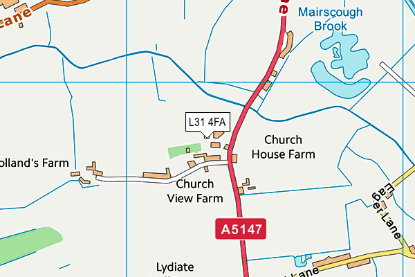 L31 4FA map - OS VectorMap District (Ordnance Survey) L31 4FA map - OS VectorMap District (Ordnance Survey)