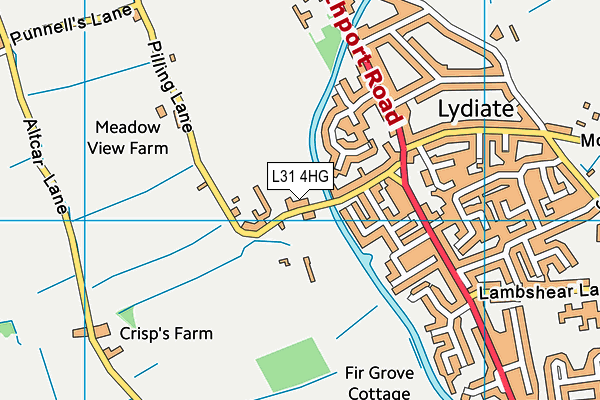 L31 4HG map - OS VectorMap District (Ordnance Survey) L31 4HG map - OS VectorMap District (Ordnance Survey)
