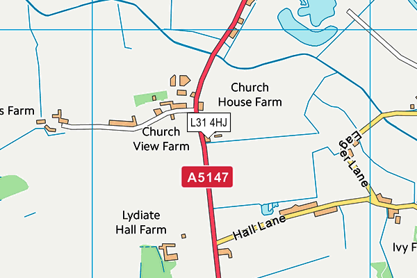 L31 4HJ map - OS VectorMap District (Ordnance Survey) L31 4HJ map - OS VectorMap District (Ordnance Survey)