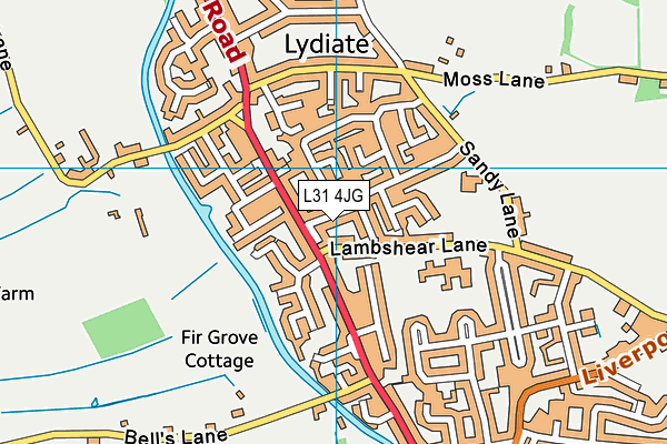 L31 4JG map - OS VectorMap District (Ordnance Survey) L31 4JG map - OS VectorMap District (Ordnance Survey)