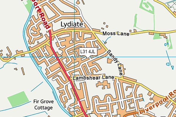 L31 4JL map - OS VectorMap District (Ordnance Survey) L31 4JL map - OS VectorMap District (Ordnance Survey)