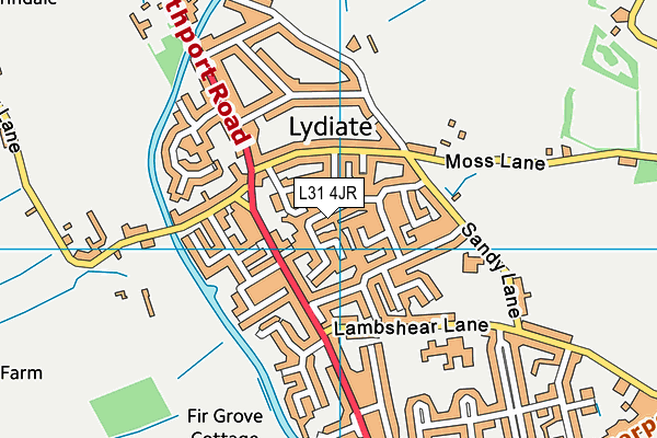 L31 4JR map - OS VectorMap District (Ordnance Survey) L31 4JR map - OS VectorMap District (Ordnance Survey)