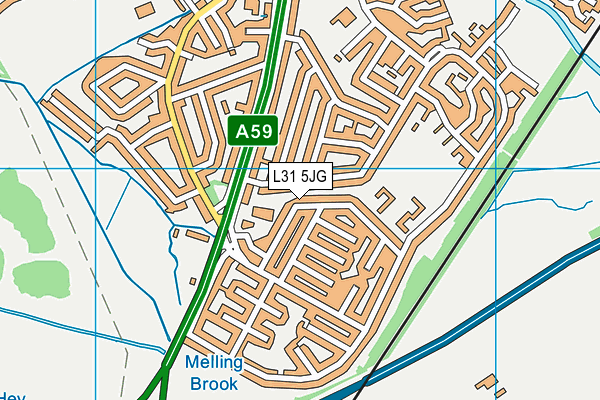 L31 5JG map - OS VectorMap District (Ordnance Survey) L31 5JG map - OS VectorMap District (Ordnance Survey)